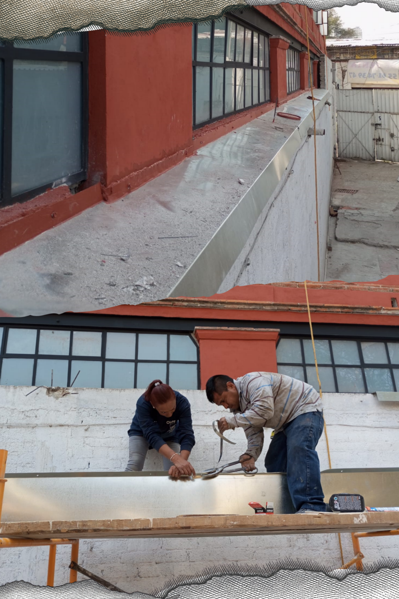Suministro y colocación de botaguas en colindancia